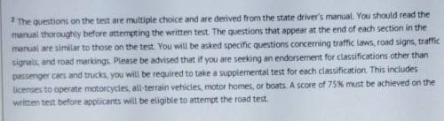 HELP ME OUT PLS

8) What is the main purpose of paragraph 2A) To help applicants know about the ty