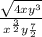 \frac{\sqrt{4xy^3}}{x^\frac{3}{2}y\frac{7}{2} }