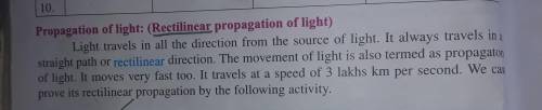 Define rectilinear propagation of light? xdh