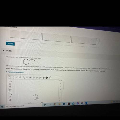 Draw the structural isomer of ethylcyclohexane that also contains a 6-carbon ring