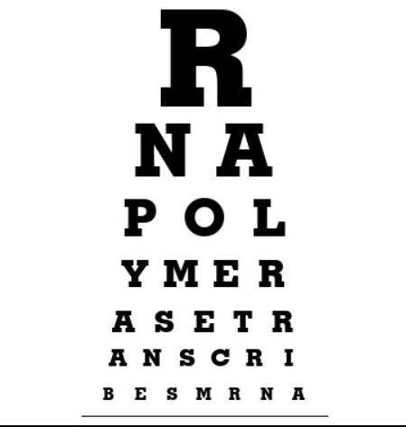 plzz help!!!, What phrase is spelled out in the eye chart? NOTE: your answer will be in all lowerca