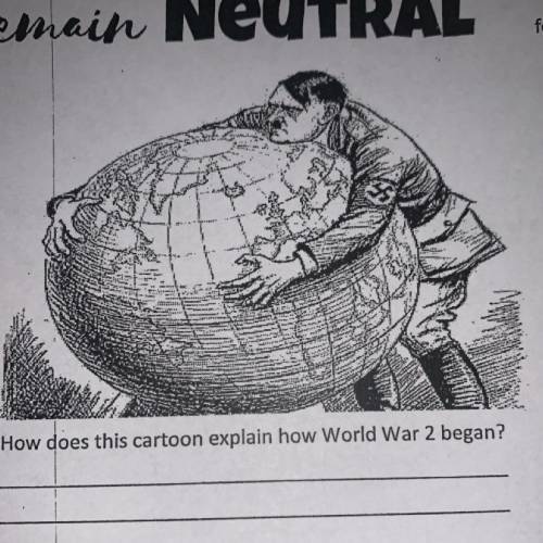 How does this cartoon explain how World War 2 began?