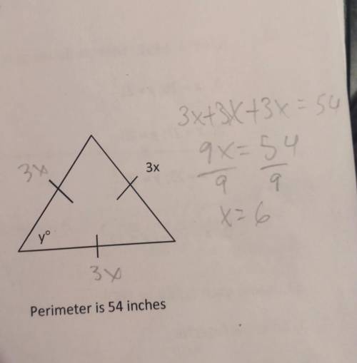 How to solve for y on this and classify the triangle?