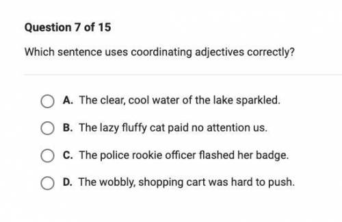 Which sentence uses coordinating adjectives correctly?
