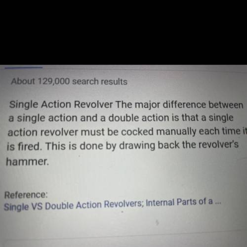 What is a main difference between a single action revolver and a double action revolver