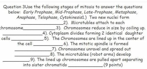 Biology unit test I need help with this