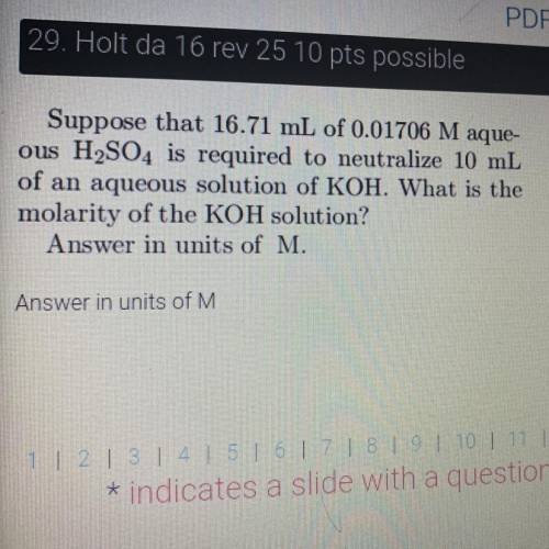 Someone please help me I’m stuck!!!

Suppose that 16.71 mL of 0.01706 M aqueous H2SO4 is required