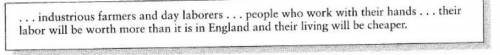 What kinds of people would be likely to emigrate to Pennsylvania colony by Penn's appeal?

picture