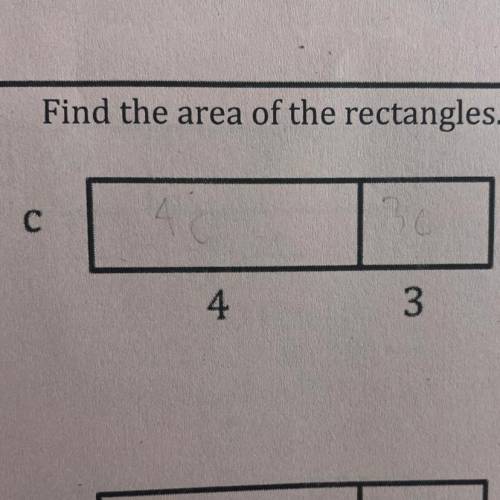 Find the area of the rectangles.