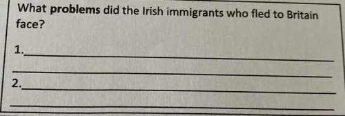 Someone help me- THIS IS WORTH 40 POINTS. Btw this is about “The Irish Potato Famine”