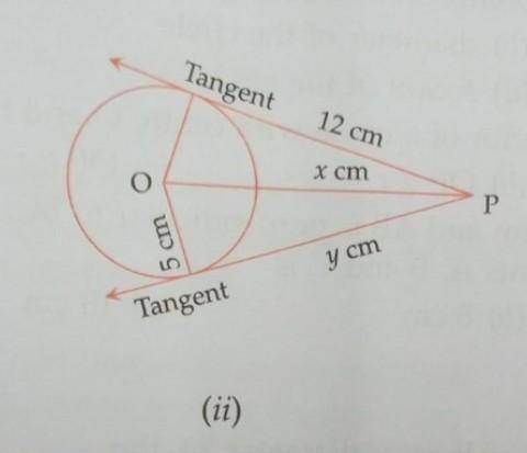 In the given figure, O is centre of the circle. Find the value of x and y?