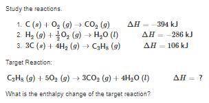 Please explain how you got the answer or just give me all of the enthalpy changes of the reactions