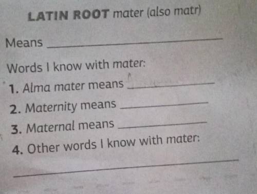 Can you help with this Latin root?