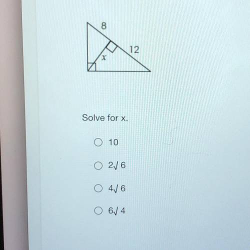 Please help solve the question in the picture! Find x