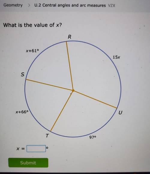 What is the value of x? plz help R X+610 15x S X+660 U T 970 X =