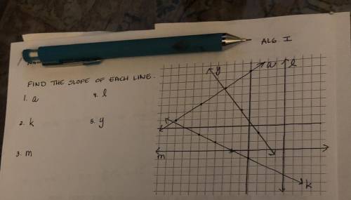 Algebra one slope of a line help please