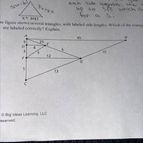 Can someone help explain which triangle is labeled correctly