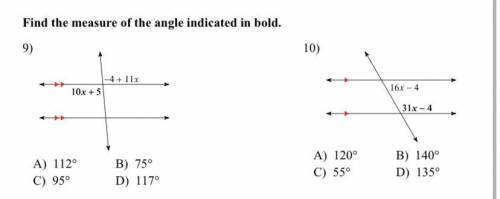 PLSSS I NEED HELP ITS SO LATEE find the measure of the angle indicated in BOLD