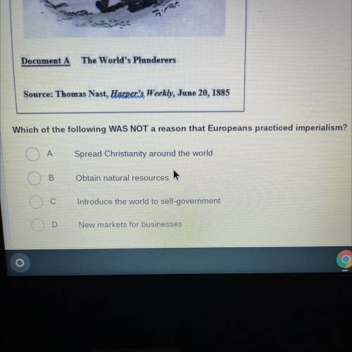 Which of the following was not a reason that Europeans practiced imperialism