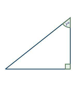(05.02 LC)

Look at the figure below:an image of a right triangle is shown with an angle labeled y