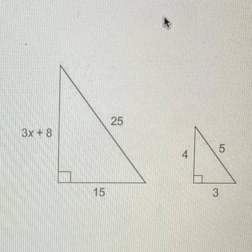 The triangle are similar.

What is the value of x
Enter your answer in the box. 
X=
