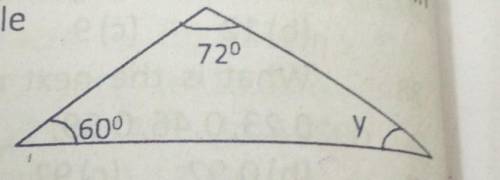 Find the size of the unknown angle in the triangle