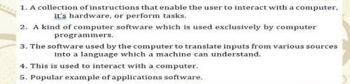 A collection of instructions that enable the user to interact with a computer, its hardware,or perf