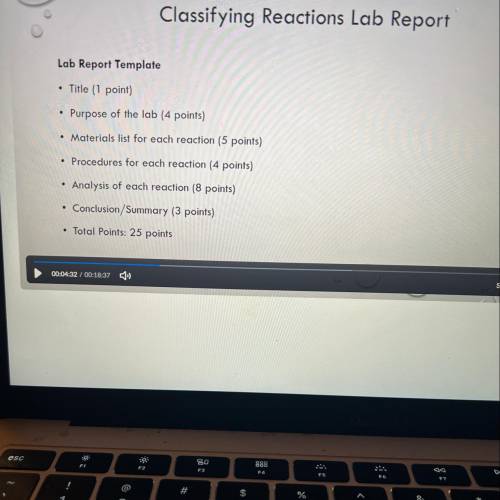 Make a project about classifying reactions
