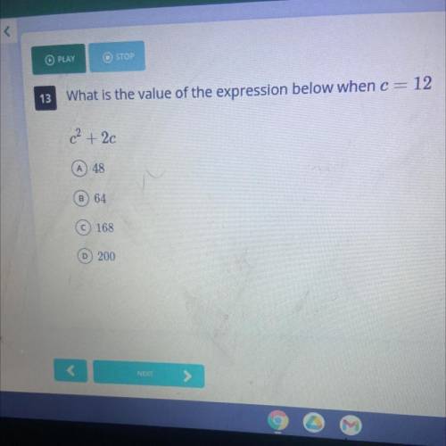 What is the value of the expression below when C equals 12
