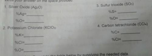 help me plss. A DIRECTION. Determine the percentage composition of all the elements in the compound