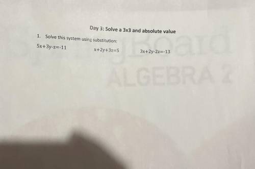 Solve this system using substitution: