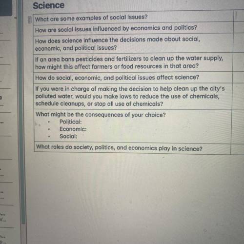 PLEASE HELP. Grade 8 FLVS science questions in picture