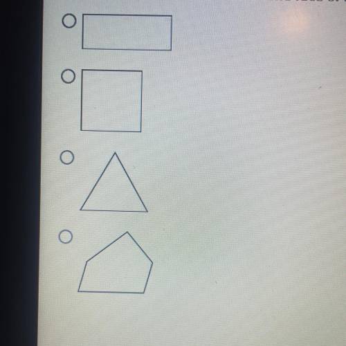 Which could NOT be a view of one face of a triangular prism