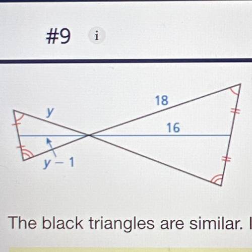 The black triangles are similar. Identify the type of segment shown in blue and find the value of t