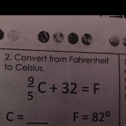 Convert from Fahrenheit to Celsius