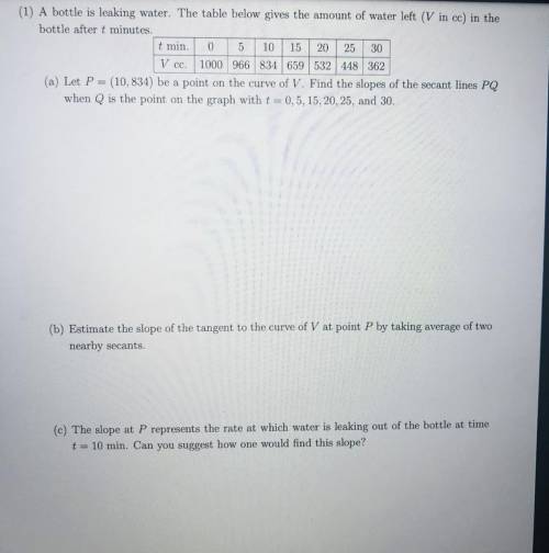 This is for calculus I need help on this please

Please solve each part and show work for all part