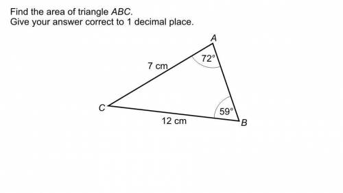 Find the area of triangle ABC