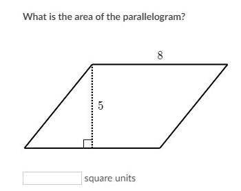 What is the areea of the parllelogram?