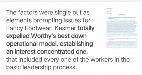 1. What factors should have alerted Kesmer to the problems that eventually came up at Fancy Footwear