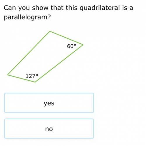 Can you show that this quadrilateral is a
parallelogram?