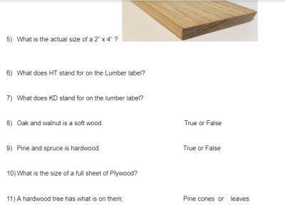 Carpentry questions (Giving brainliest and 50 points)