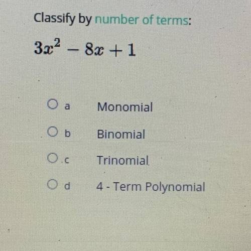 Classify by number of terms: