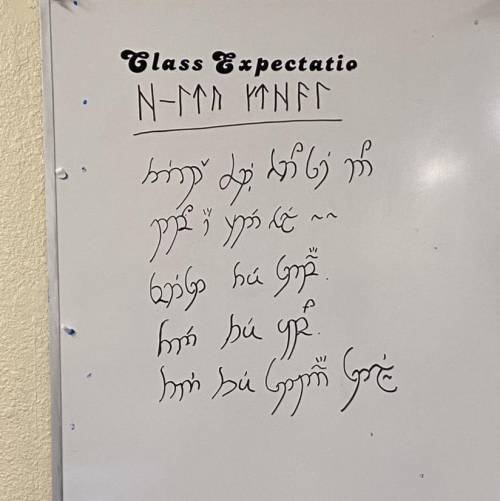Can someone please help translate this? It’s in Elvish from The Lord of The Rings and we get extra