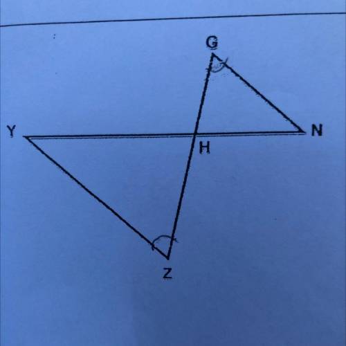 Determine if the triangles are similar. if they are state which theorem you would use.