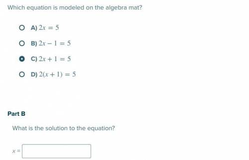 This question has two parts. First, answer Part A. Then, answer Part B.

Part AConsider the model