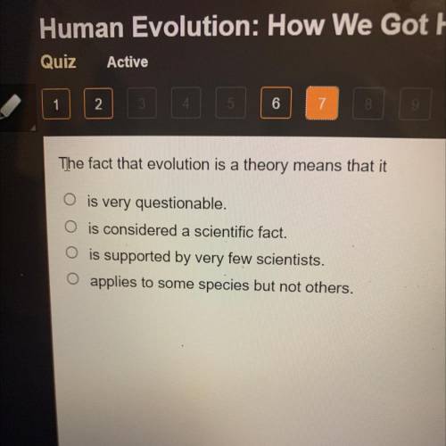 The fact that evolution is a theory means that it