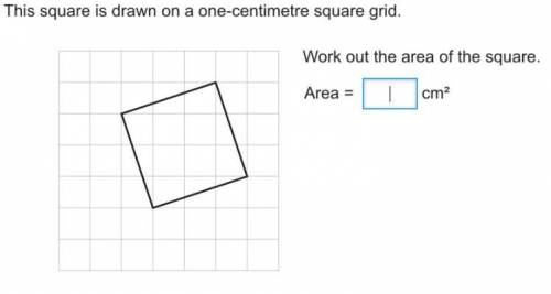 This square is drawn on a one centimetre grid