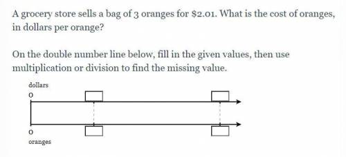 A grocery store sells a bag of 3 oranges for $2.01. What is the cost of oranges, in dollars per ora