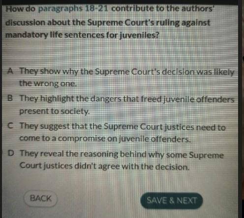 How do paragraph 18-21 contribute to the author’s discussion about the supreme court ruling against
