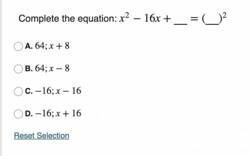 Complete the equation: